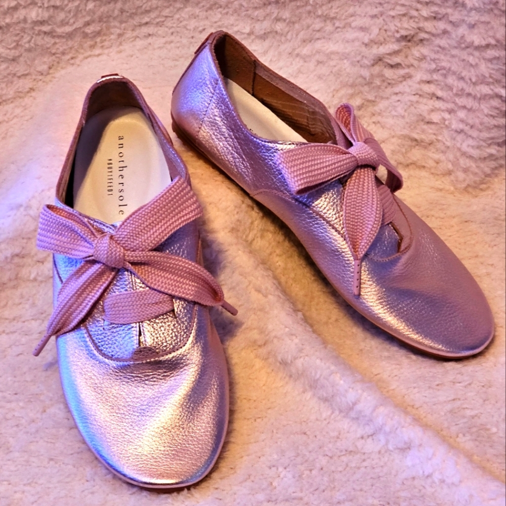 Anothersole Women’s Everyday Wide Laced Shoes Stella - Rose 8 (Size 41)